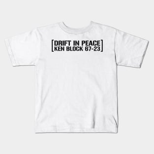 Ken Block Drift In Peace Kids T-Shirt